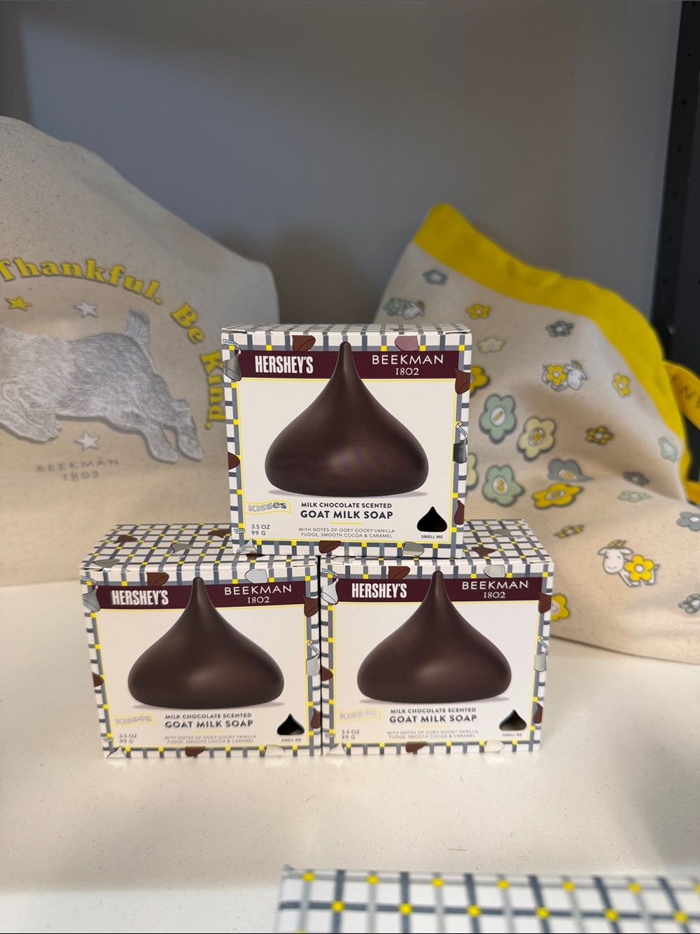 Beekman 1802 hersey milk chocolate milk soap set of 3
